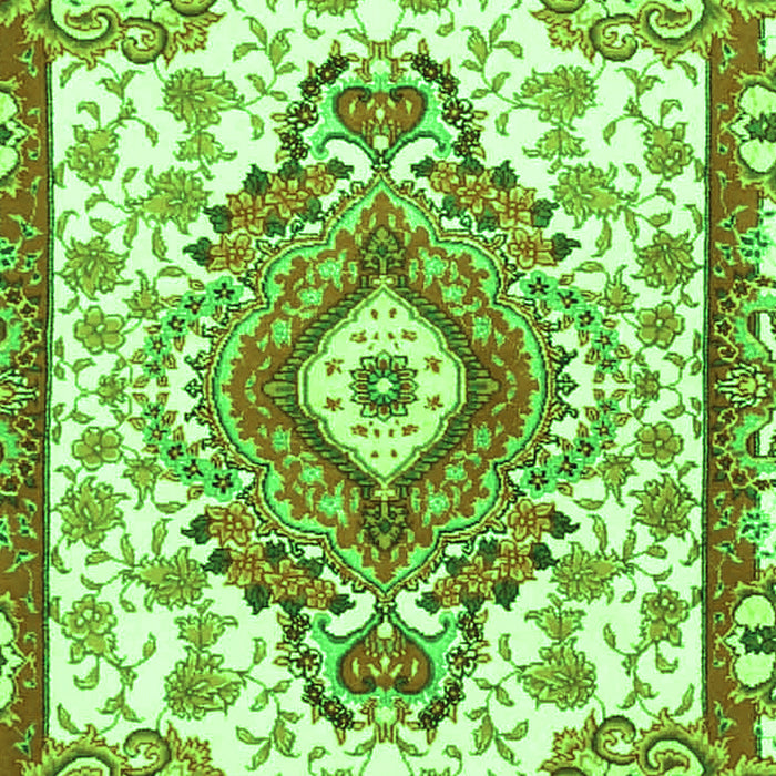 Serging Thickness of Machine Washable Persian Green Traditional Area Rugs, wshtr4741grn