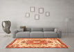 Machine Washable Persian Orange Traditional Area Rugs in a Living Room, wshtr4741org
