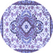 Round Persian Blue Traditional Rug, tr4741blu