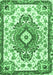 Machine Washable Persian Emerald Green Traditional Area Rugs, wshtr4741emgrn