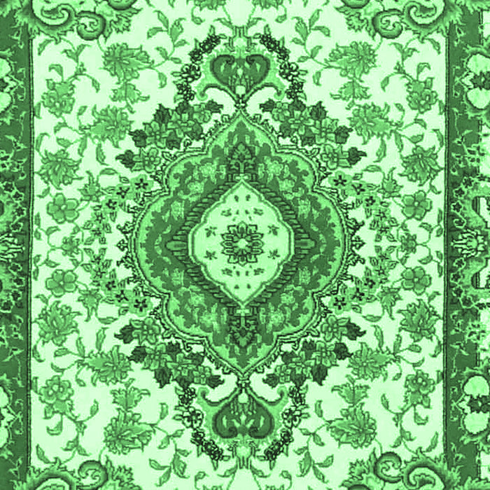 Machine Washable Persian Emerald Green Traditional Area Rugs, wshtr4741emgrn