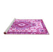 Sideview of Machine Washable Persian Purple Traditional Area Rugs, wshtr4741pur