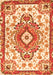 Serging Thickness of Machine Washable Persian Orange Traditional Area Rugs, wshtr4741org