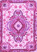 Machine Washable Persian Purple Traditional Area Rugs, wshtr4741pur