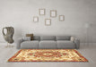 Machine Washable Persian Brown Traditional Rug in a Living Room,, wshtr4741brn