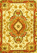 Machine Washable Persian Yellow Traditional Rug, wshtr4741yw