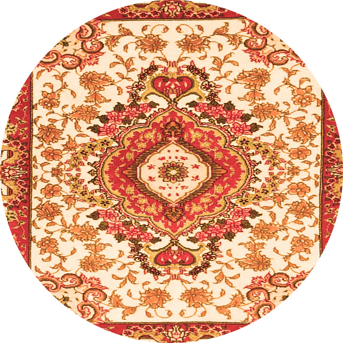 Square Persian Orange Traditional Rug, tr4741org