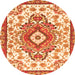 Square Persian Orange Traditional Rug, tr4741org