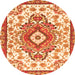 Machine Washable Persian Orange Traditional Area Rugs, wshtr4741org
