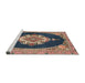 Sideview of Machine Washable Traditional Light Copper Gold Rug, wshtr4742