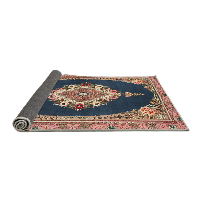 Sideview of Traditional Light Copper Gold Persian Rug, tr4742