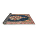 Sideview of Traditional Light Copper Gold Persian Rug, tr4742