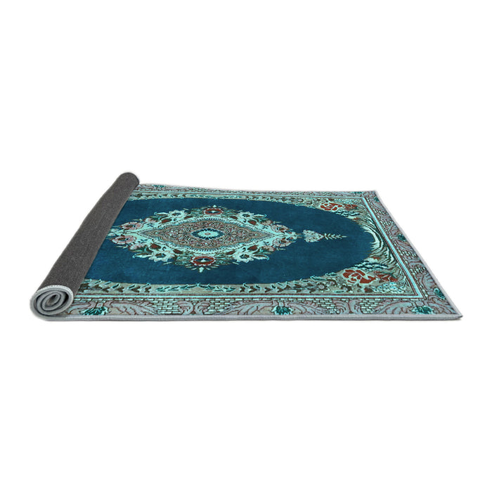 Sideview of Persian Light Blue Traditional Rug, tr4742lblu