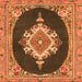 Serging Thickness of Persian Orange Traditional Rug, tr4742org