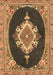 Machine Washable Persian Brown Traditional Rug, wshtr4742brn