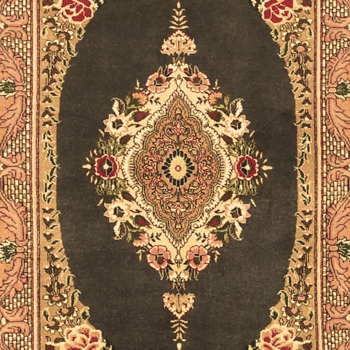 Machine Washable Persian Brown Traditional Rug, wshtr4742brn