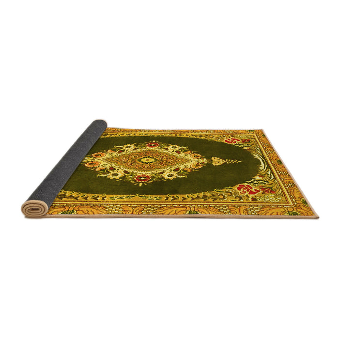 Sideview of Persian Yellow Traditional Rug, tr4742yw