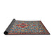 Sideview of Traditional Brown Red Persian Rug, tr4743