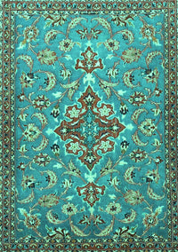 Persian Turquoise Traditional Rug, tr4743turq
