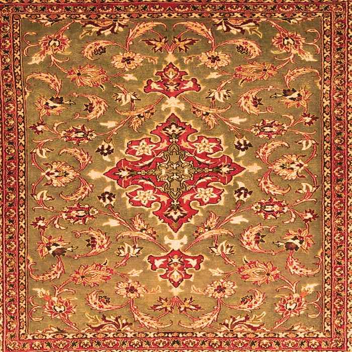 Serging Thickness of Persian Orange Traditional Rug, tr4743org
