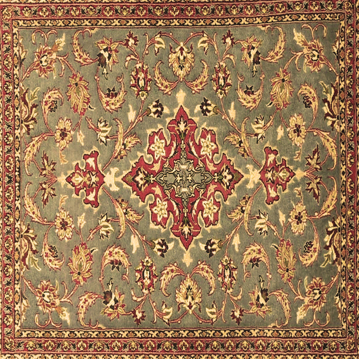 Square Machine Washable Persian Brown Traditional Rug, wshtr4743brn