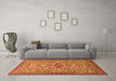 Machine Washable Persian Orange Traditional Area Rugs in a Living Room, wshtr4743org