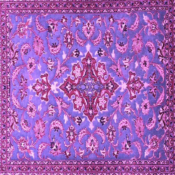 Square Machine Washable Persian Purple Traditional Area Rugs, wshtr4743pur