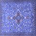 Square Persian Blue Traditional Rug, tr4743blu