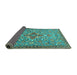 Sideview of Persian Turquoise Traditional Rug, tr4743turq