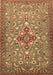 Machine Washable Persian Brown Traditional Rug, wshtr4743brn