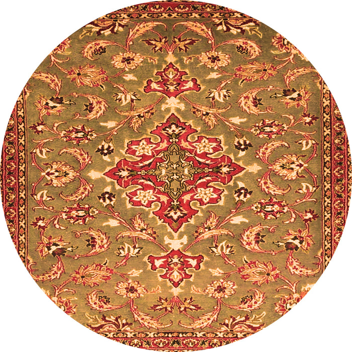 Square Persian Orange Traditional Rug, tr4743org