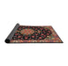 Sideview of Traditional Orange Salmon Pink Medallion Rug, tr4744