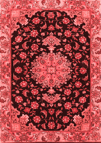 Medallion Red Traditional Rug, tr4744red