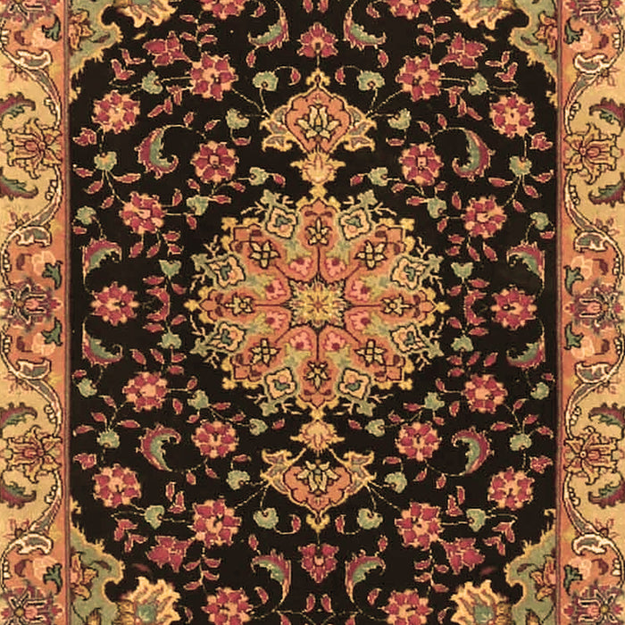 Medallion Brown Traditional Rug, tr4744brn