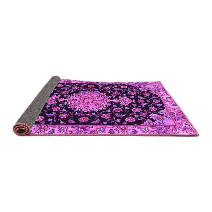 Sideview of Medallion Purple Traditional Rug, tr4744pur