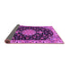 Sideview of Medallion Purple Traditional Rug, tr4744pur