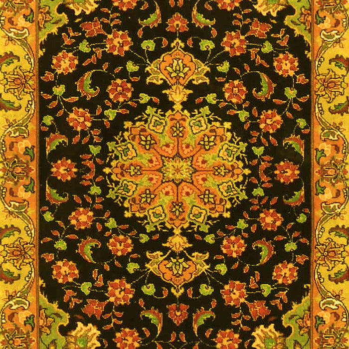 Medallion Yellow Traditional Rug, tr4744yw