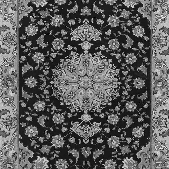 Serging Thickness of Machine Washable Medallion Gray Traditional Rug, wshtr4744gry