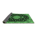 Sideview of Medallion Emerald Green Traditional Rug, tr4744emgrn