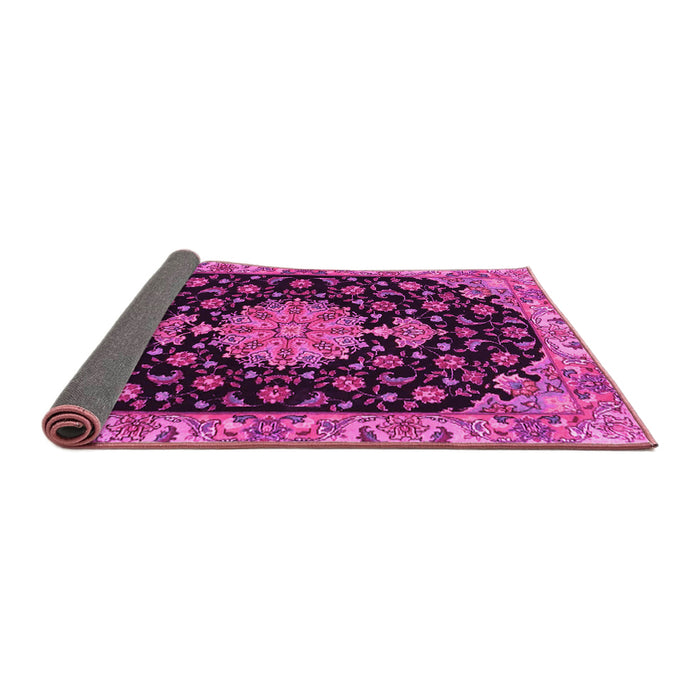 Sideview of Medallion Pink Traditional Rug, tr4744pnk