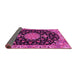 Sideview of Medallion Pink Traditional Rug, tr4744pnk