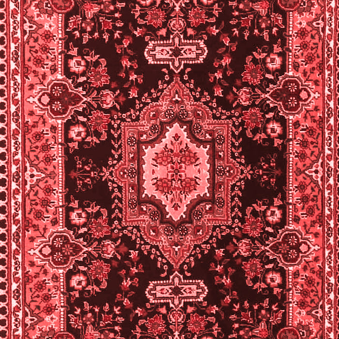 Machine Washable Medallion Red Traditional Rug, wshtr4745red