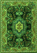 Medallion Green Traditional Rug, tr4745grn