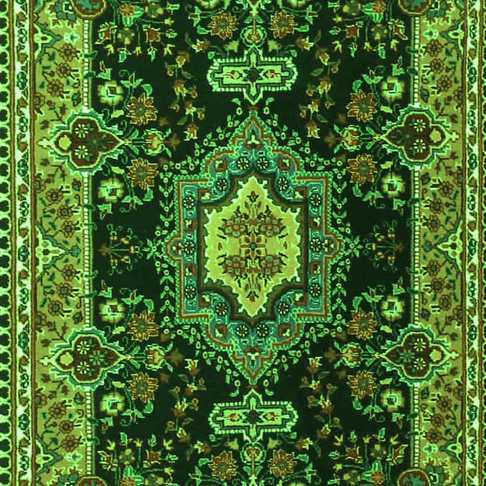 Medallion Green Traditional Rug, tr4745grn