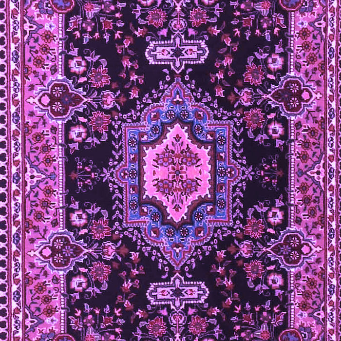 Machine Washable Medallion Purple Traditional Area Rugs, wshtr4745pur