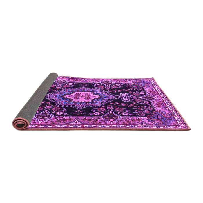 Sideview of Medallion Purple Traditional Rug, tr4745pur