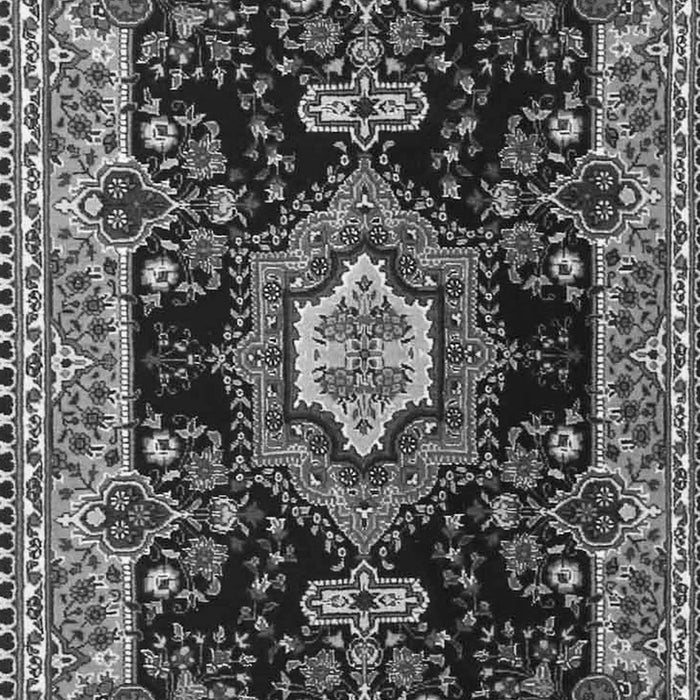 Serging Thickness of Machine Washable Medallion Gray Traditional Rug, wshtr4745gry
