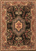 Medallion Brown Traditional Rug, tr4745brn