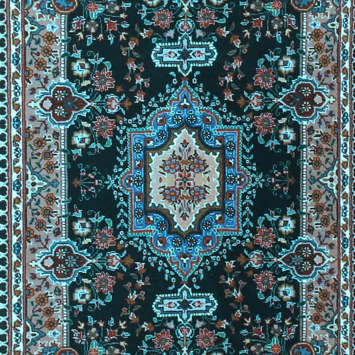 Medallion Light Blue Traditional Rug, tr4745lblu