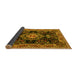 Sideview of Medallion Yellow Traditional Rug, tr4745yw